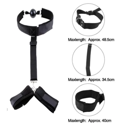 Passionate Lover's Adjustable Handcuffs & Ball Gag