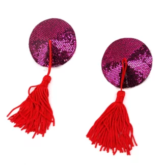 Sparkler Breast Tassel Pasties fuchsia